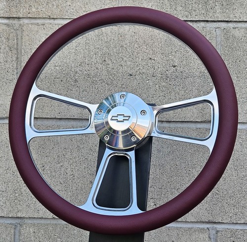 Steering wheel burgundy - 14",