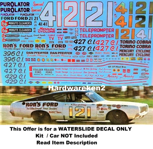 Nascar decal 121 rons ford - #121,